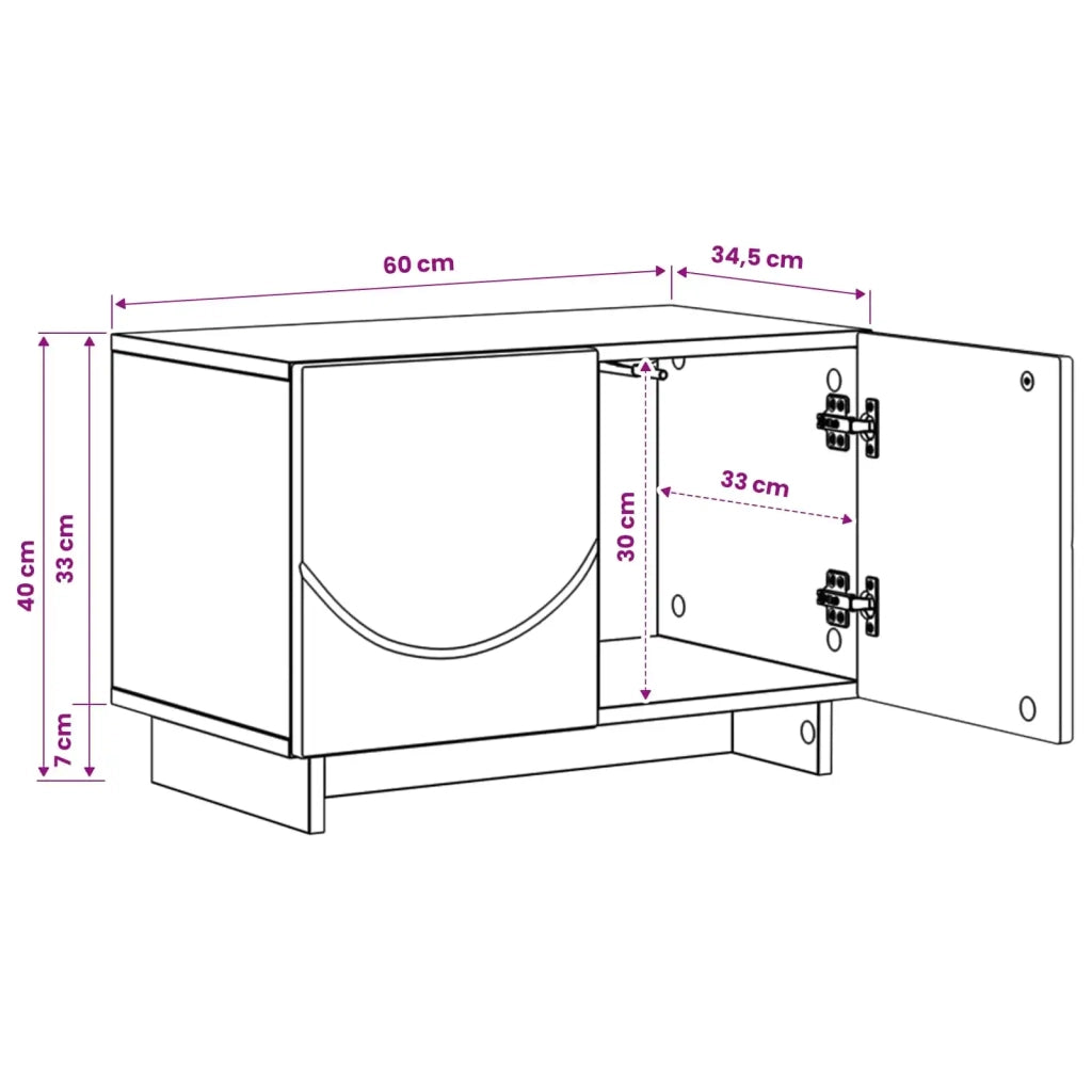 Supporto TV 60 x 34.5 x 40 cm Sonoma grigio 8011564