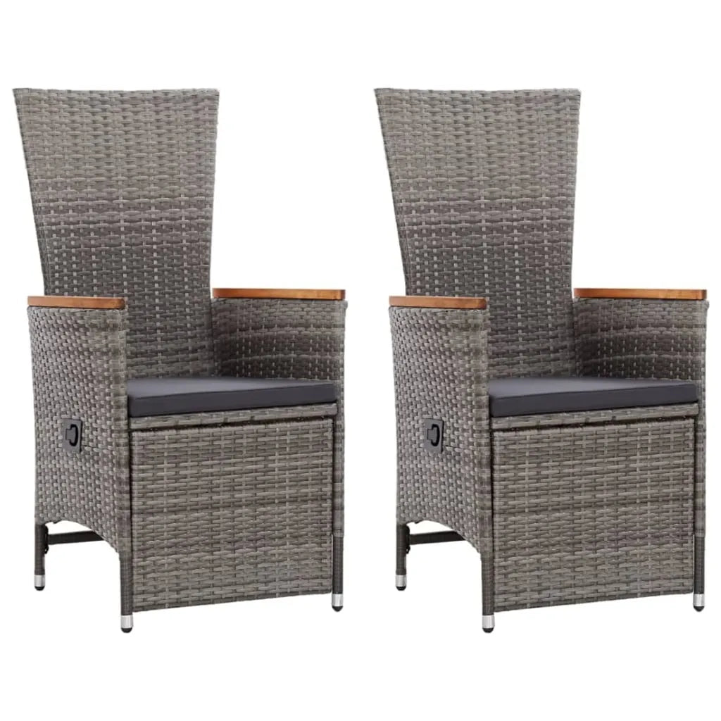 Set Mobili da Pranzo per Giardino 5 pz Grigio 3068761