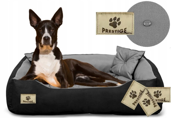 AIO FACTORY 75x65 cm PRESTIGE Letto per cani impermeabile grigio