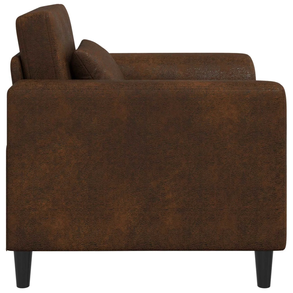 Poltrona Marrone Pelle Scamosciata Sintetica 42042475