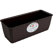CASSETTA + RISERVA NATURAL STEFANPLAST - PP RATTAN MOKA CM 50X18 H.CM 16- 3 pezzi