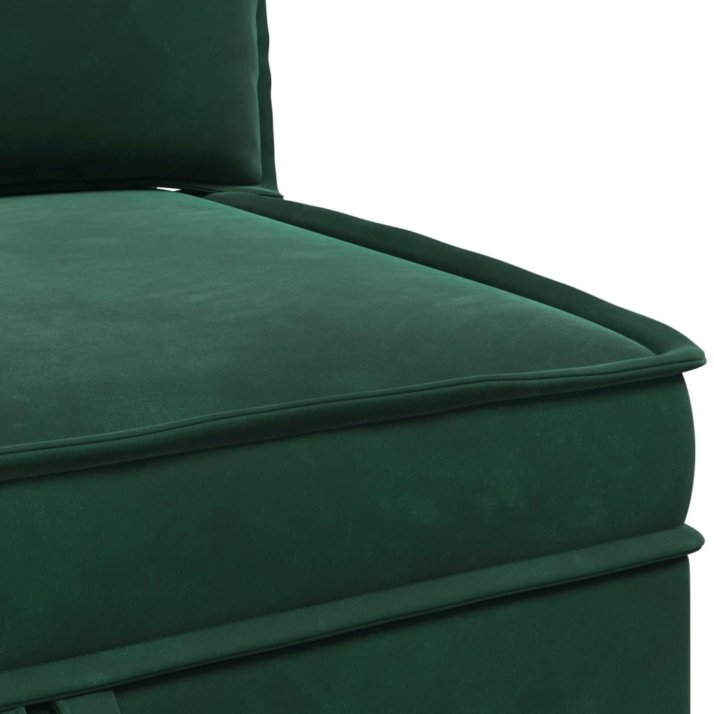 Divano con Stoccaggio Verde Scuro Velluto 42027079
