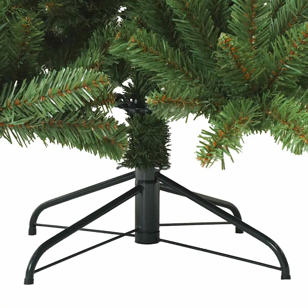 Albero di Natale Artificiale-Albero Natalizio con Rami Pieghevoli Verde 210 cm 624545