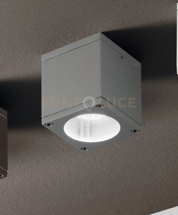 PLAFONIERA PER ESTERNI NEVADA 1 LUCE ATTACCO GU10 SILVER