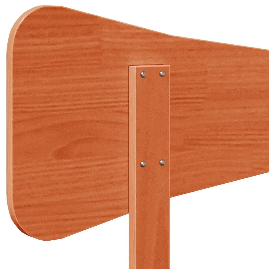 Testiera | Testata Marrone Cera 75 cm in Legno Massello di Pino