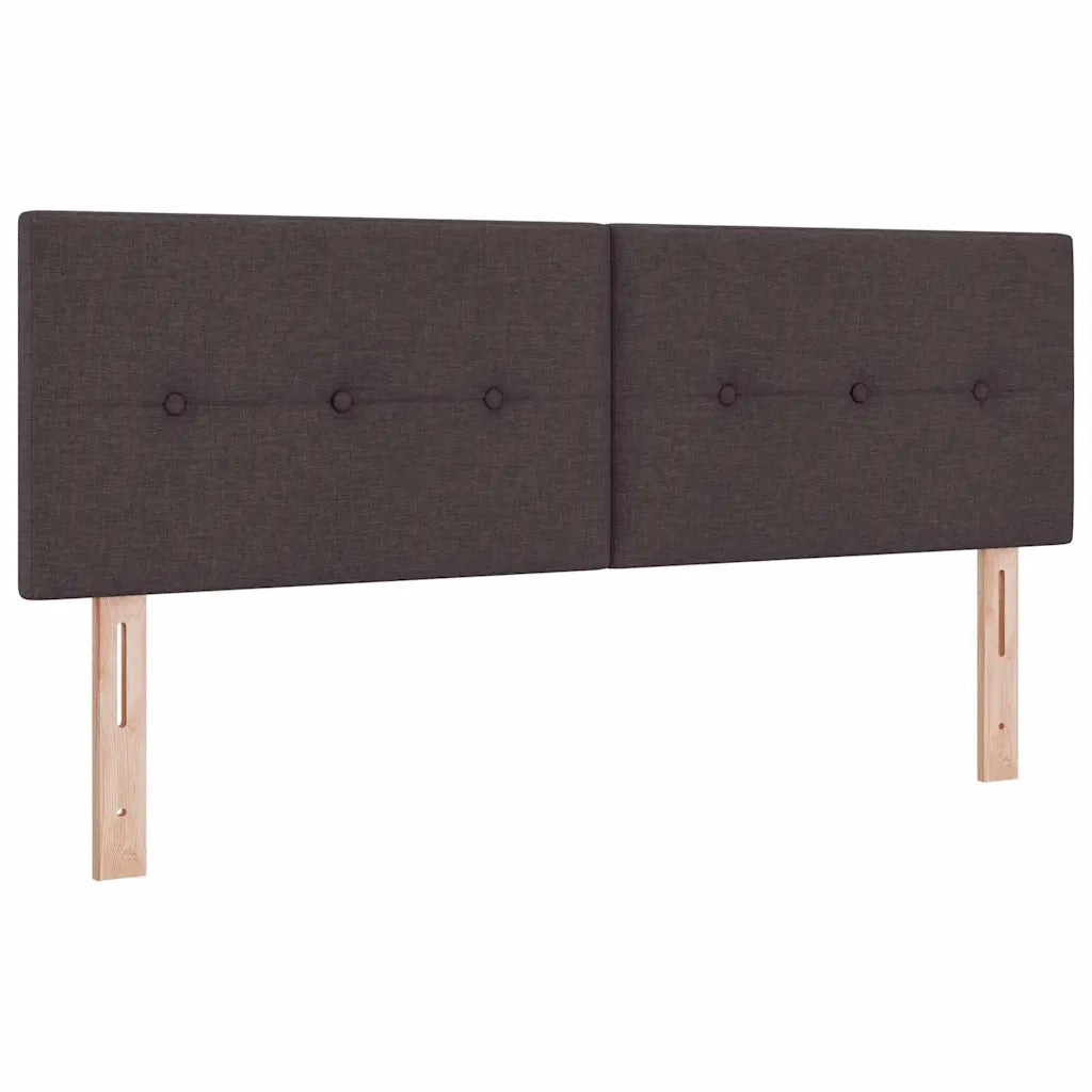 Letto a molle con testiera Marrone Scuro 140 x 200 cm Tessuto 3338695