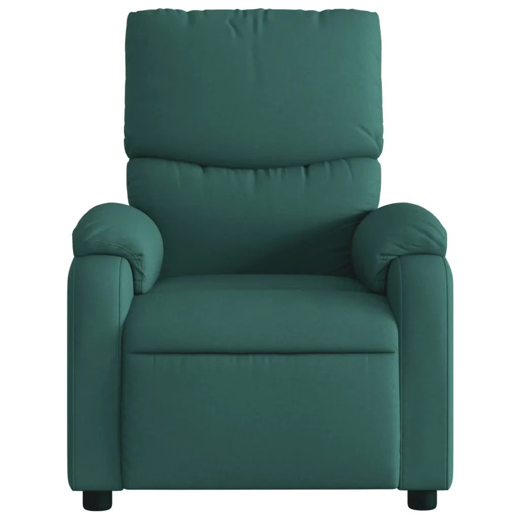 Poltrona Reclinabile in Tessuto Verde Scuro 373416