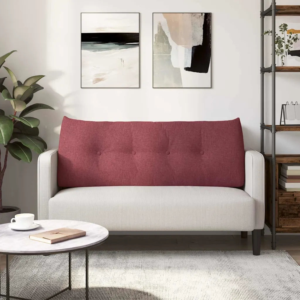 Cuscino per Schiena Rosso Vino 120 x 24 x 50 cm Tessuto 42014473