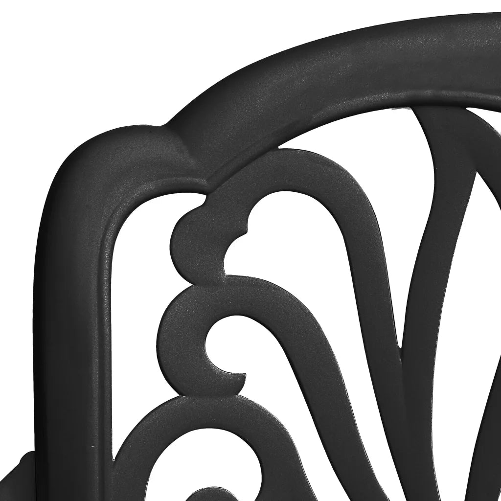 Set da Bistrot 3 pz in Alluminio Pressofuso Nero 3070575