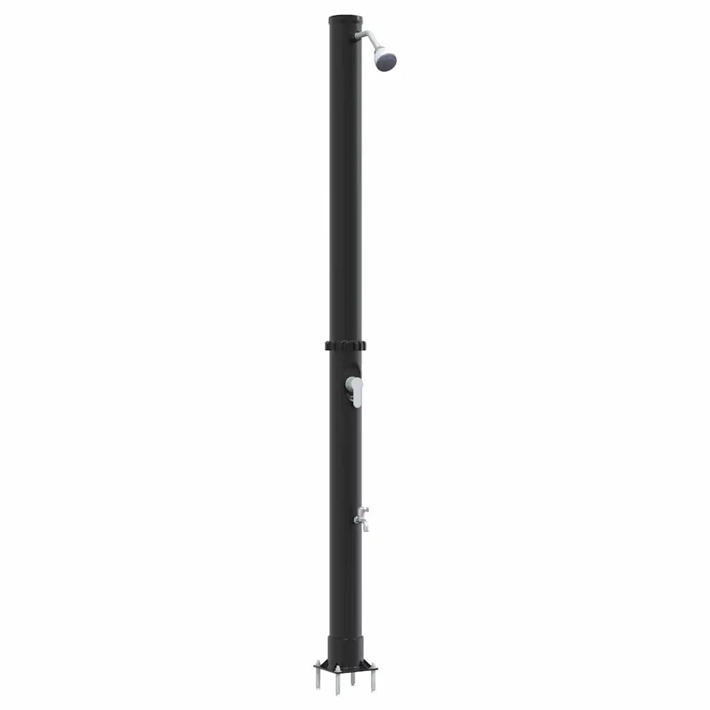 Doccia Solare da Esterno Nero 217 cm PVC e Alluminio 42003408