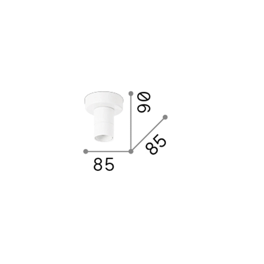 Plafoniere - Lampade Da Soffitto Set Metallo Bianco 1 Luce E27