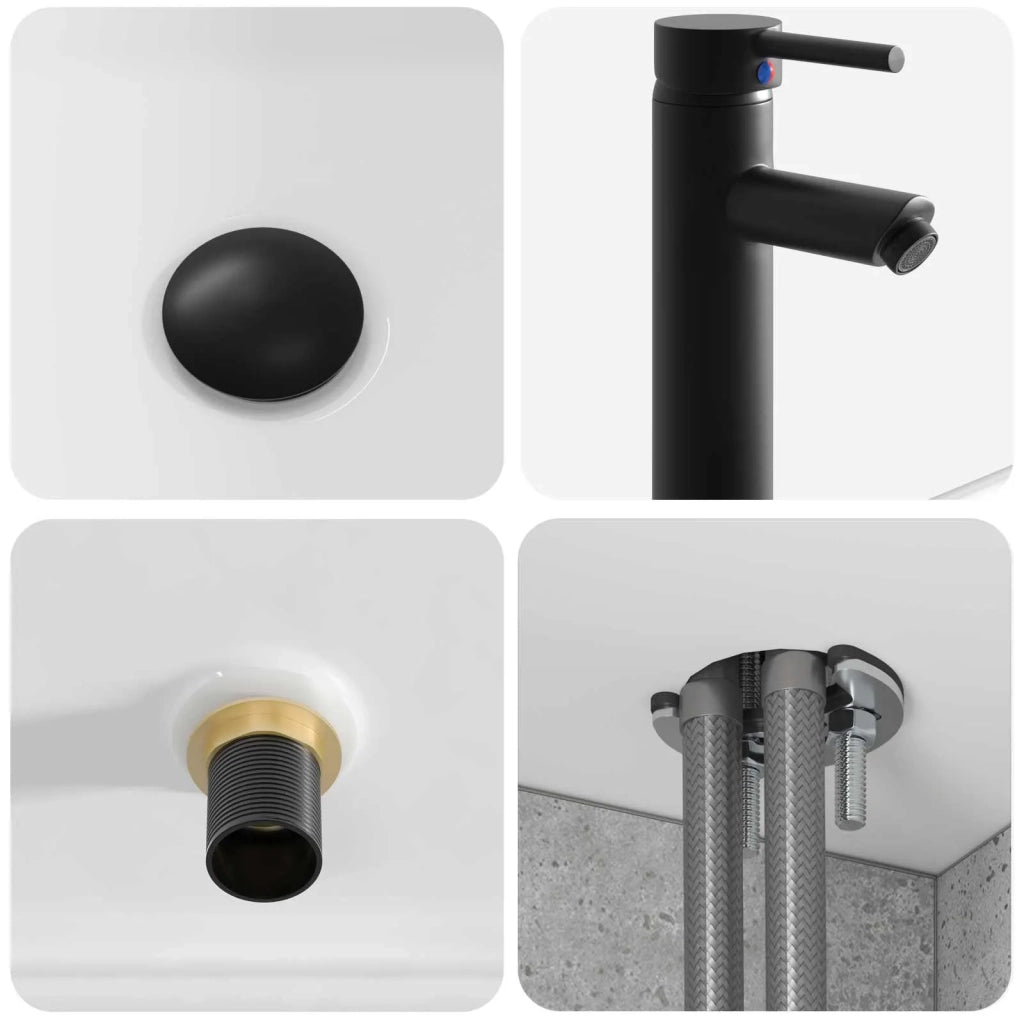 Mobile Lavabo | Armadio Lavabo da parete Grigio Cemento 49 x 41 x 63 cm