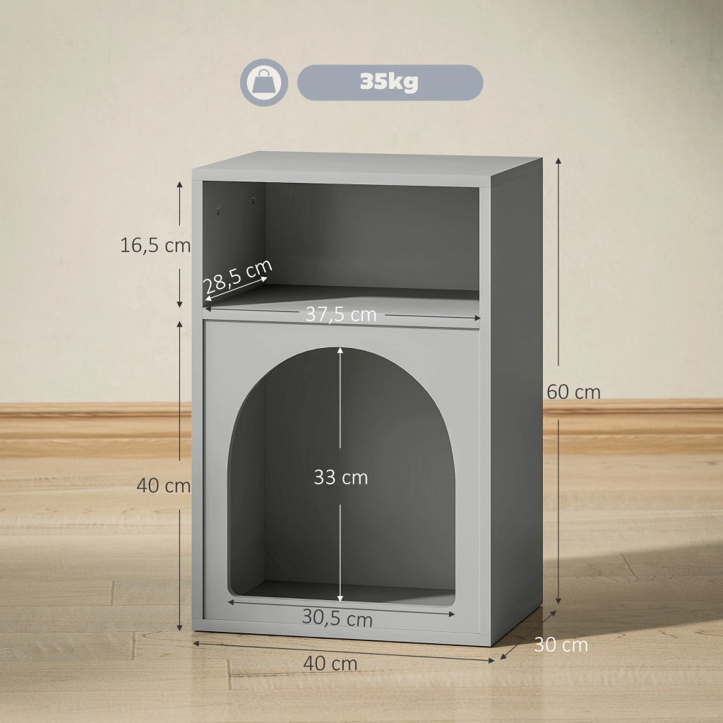 Set 2 comodini con ripiano aperto design moderno ¨C Xylo ¨C grigio 40x30x60 cm