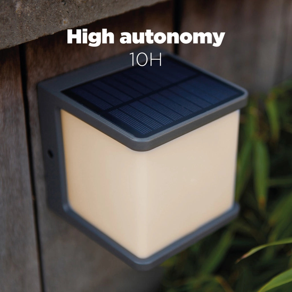 Applique esterna LED 8W solare sensore Lutec Doblo antracite