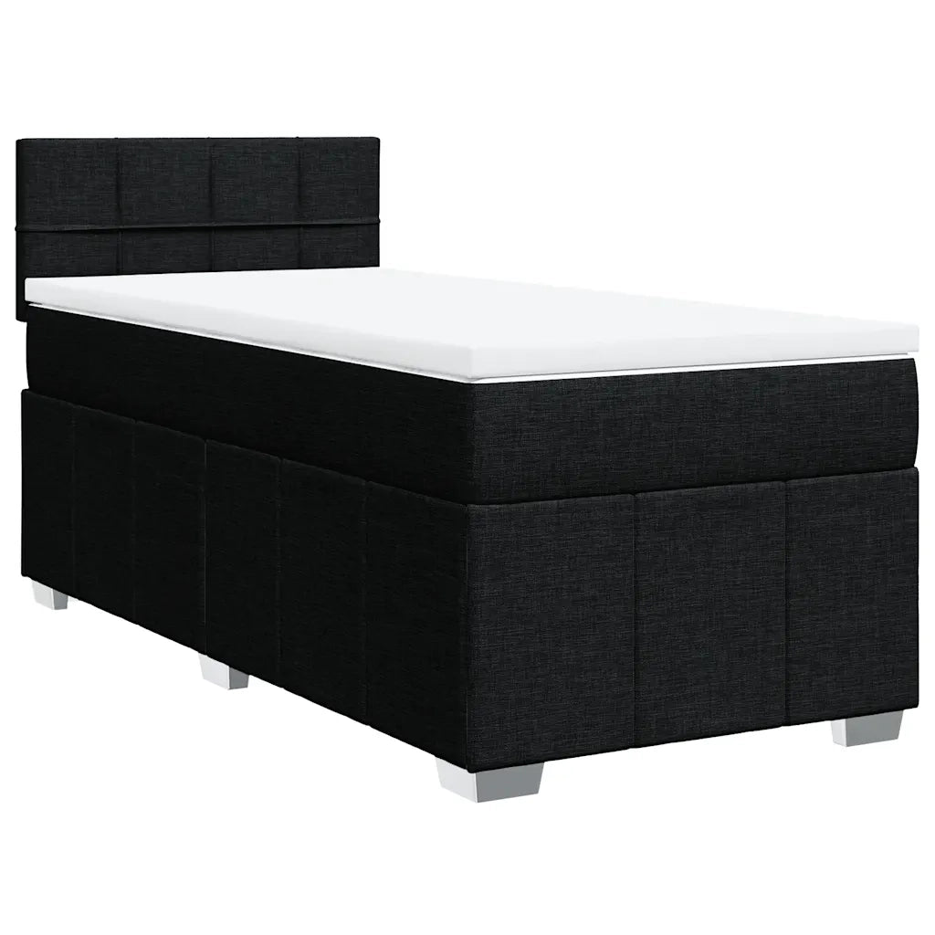 Giroletto a Molle con Materasso Nero 80x200 cm inTessuto 3286897