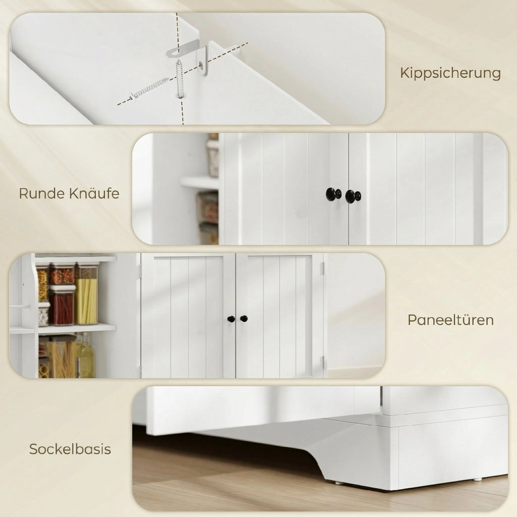 Mobile da cucina con cassetto e ripiani regolabili ¨C Minimal ¨C Bianco