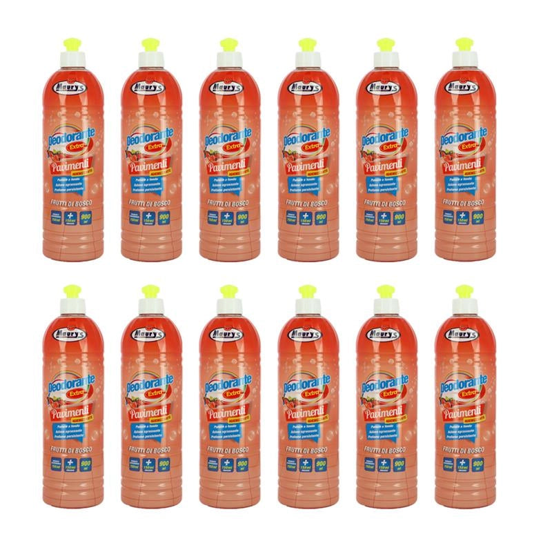 MAURY'S DETERGENTE PAVIMENTI 900 ML FRUTTI DI BOSCO - SET 12PZ