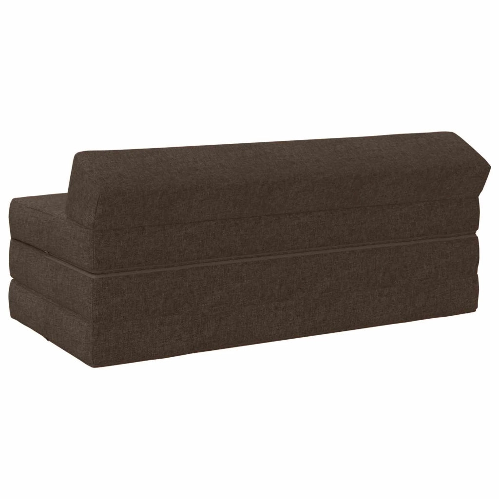 Divano Letto Pieghevole Tortora 120 x 60 x 49 cm Tessuto 900038