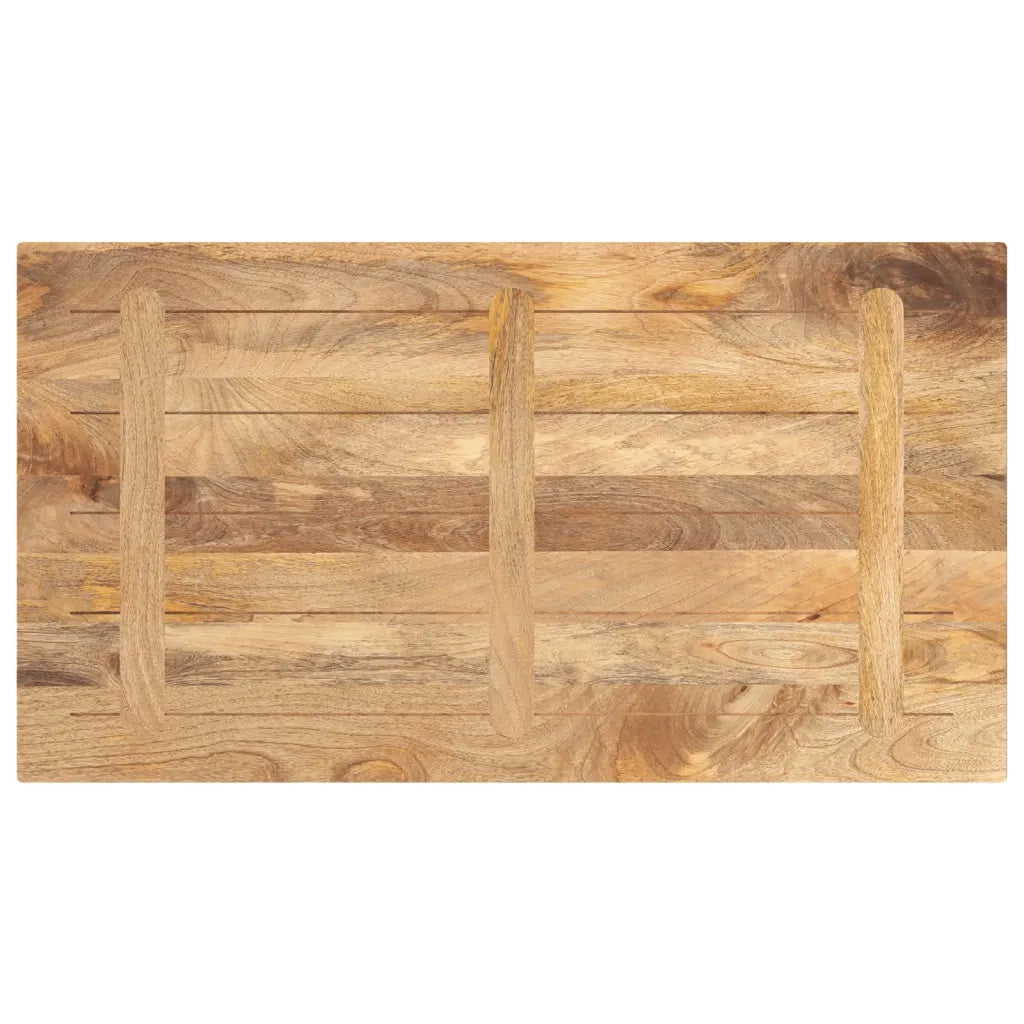 Piano per Tavolo 100x70x3,8cm Rettangolare Legno Massello Mango 371542