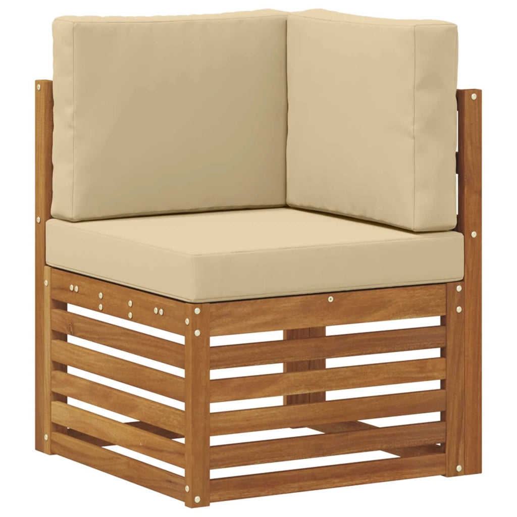 Set divano sezionale 6 pcs Naturale e Beige Poliestere 3384784