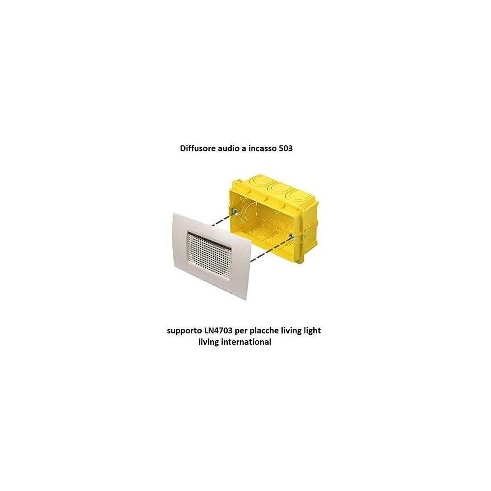 Trade Shop - Cassa Audio Altoparlante Ad Incasso Per Scatola Cassetta 503 Filo Diffusione 25w -