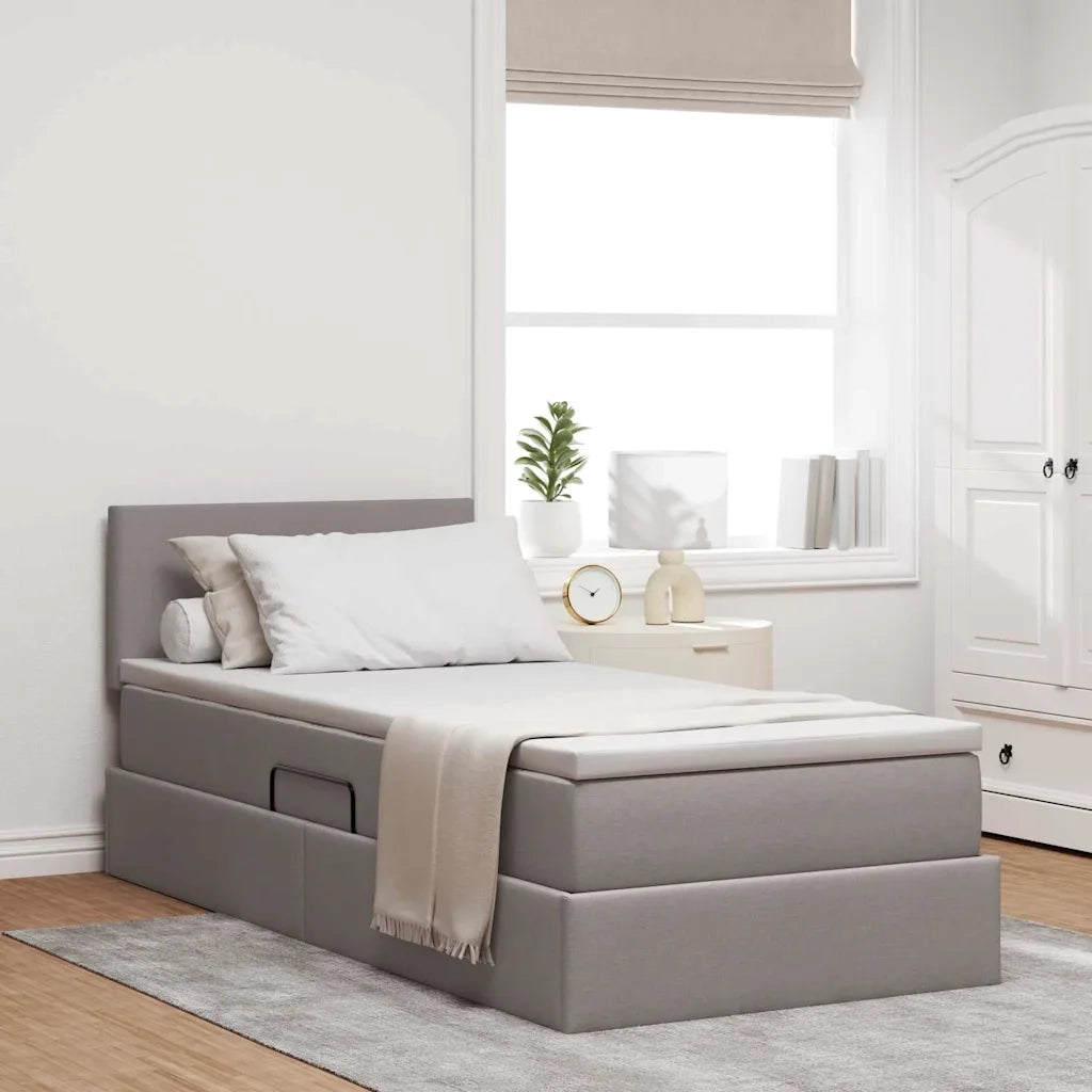 Letto con contenitore e LED con led Talpa 100 x 200 cm Tessuto