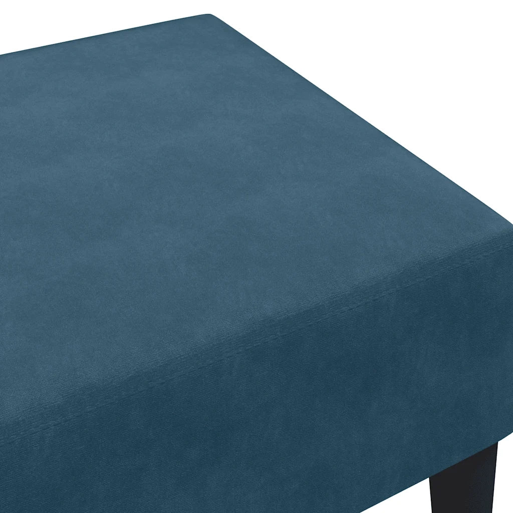 Poggiapiedi Blu 77x55x31 cm in Velluto 379556