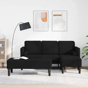 Set di divani con cuscino 2 pcs Nero Poliestere 3329254