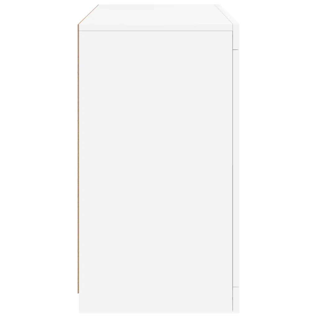 Credenza | Madia | Buffet da pranzo | Armadio da pranzo con Luci LED Bianca 60,5x37x67 cm