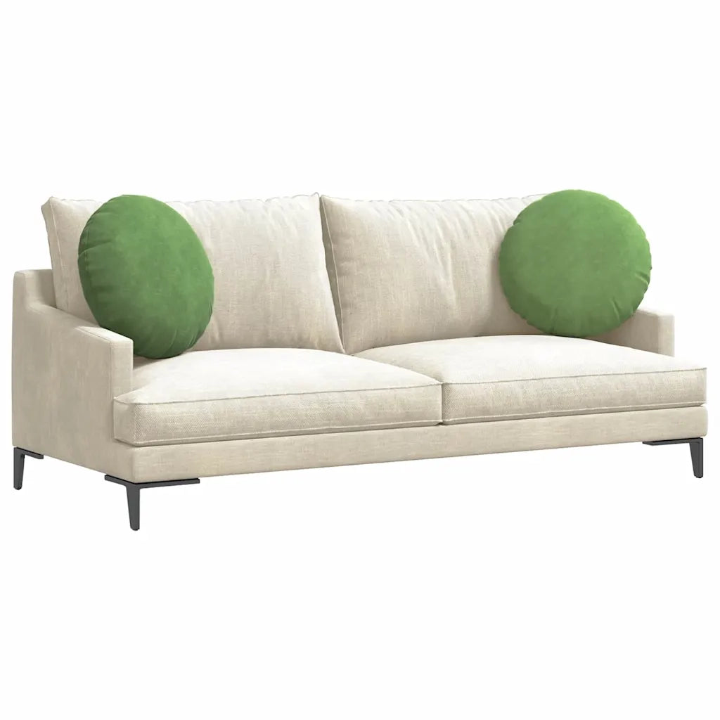 Cuscini per Seduta 2 pcs Verde chiaro Ø50 x 19 cm Velluto 42014177