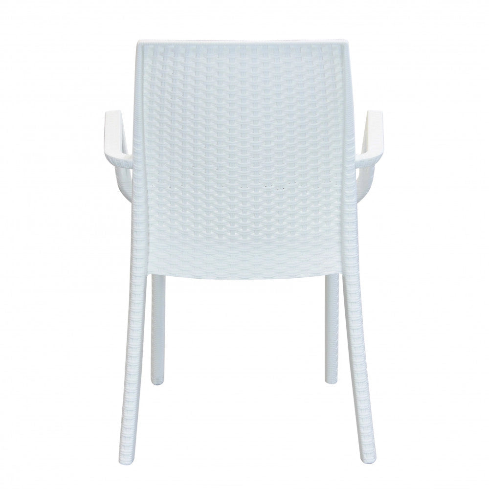 Sedia indiana 57x59x86 h cm in Wicker Bianco