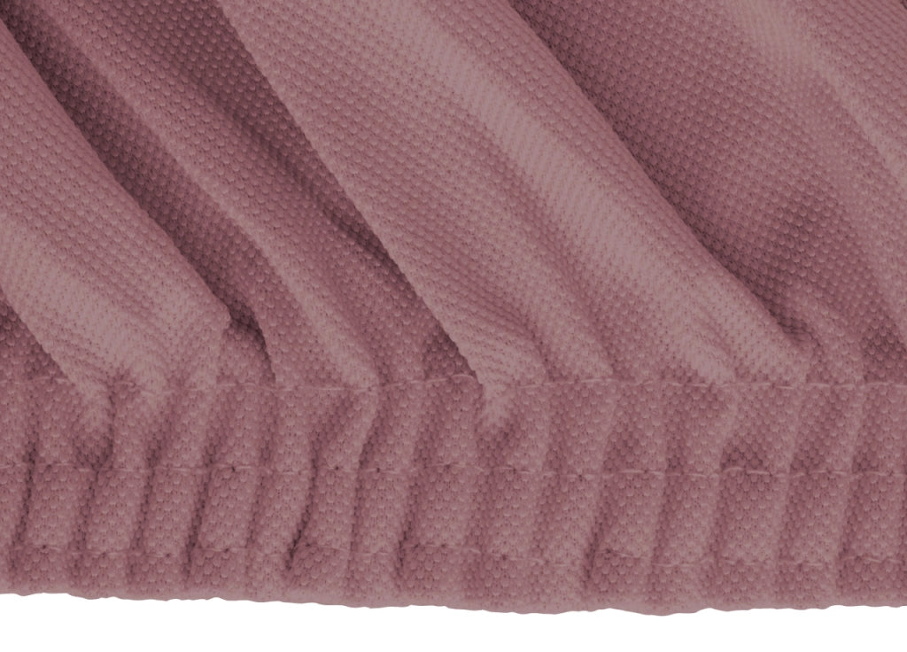 Copridivano-Copripoltrona Antimacchia Elasticizzato Tinta Unita Modello Magic - 2 Posti - Rosa Antico