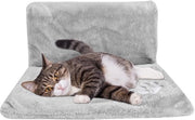 Sedile riscaldante per gatti, piuma morbida, sedile per gatti, sedile per gatti con piuma morbida, sedile per gatti, 46 x 30 x 25 cm