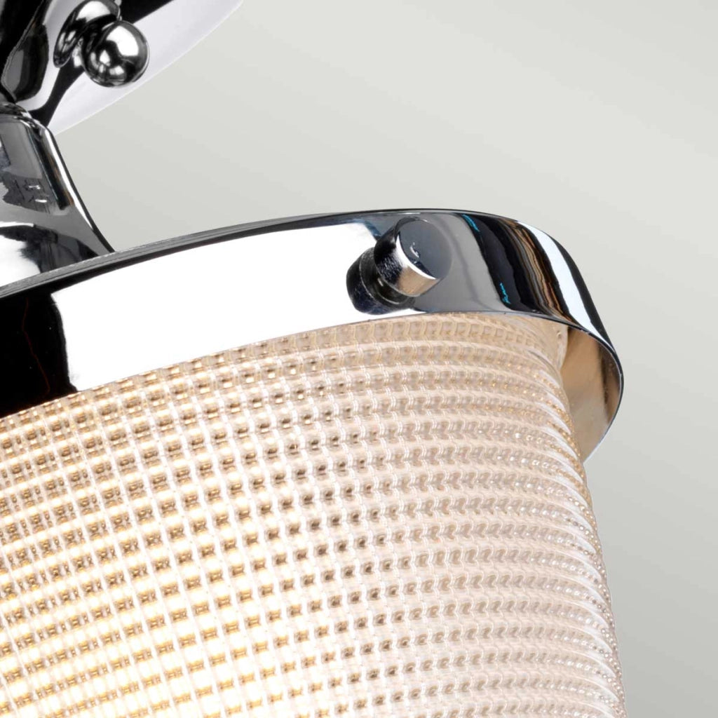 Plafoniera bagno tonda vetro 18,2cm E27 40W cromata