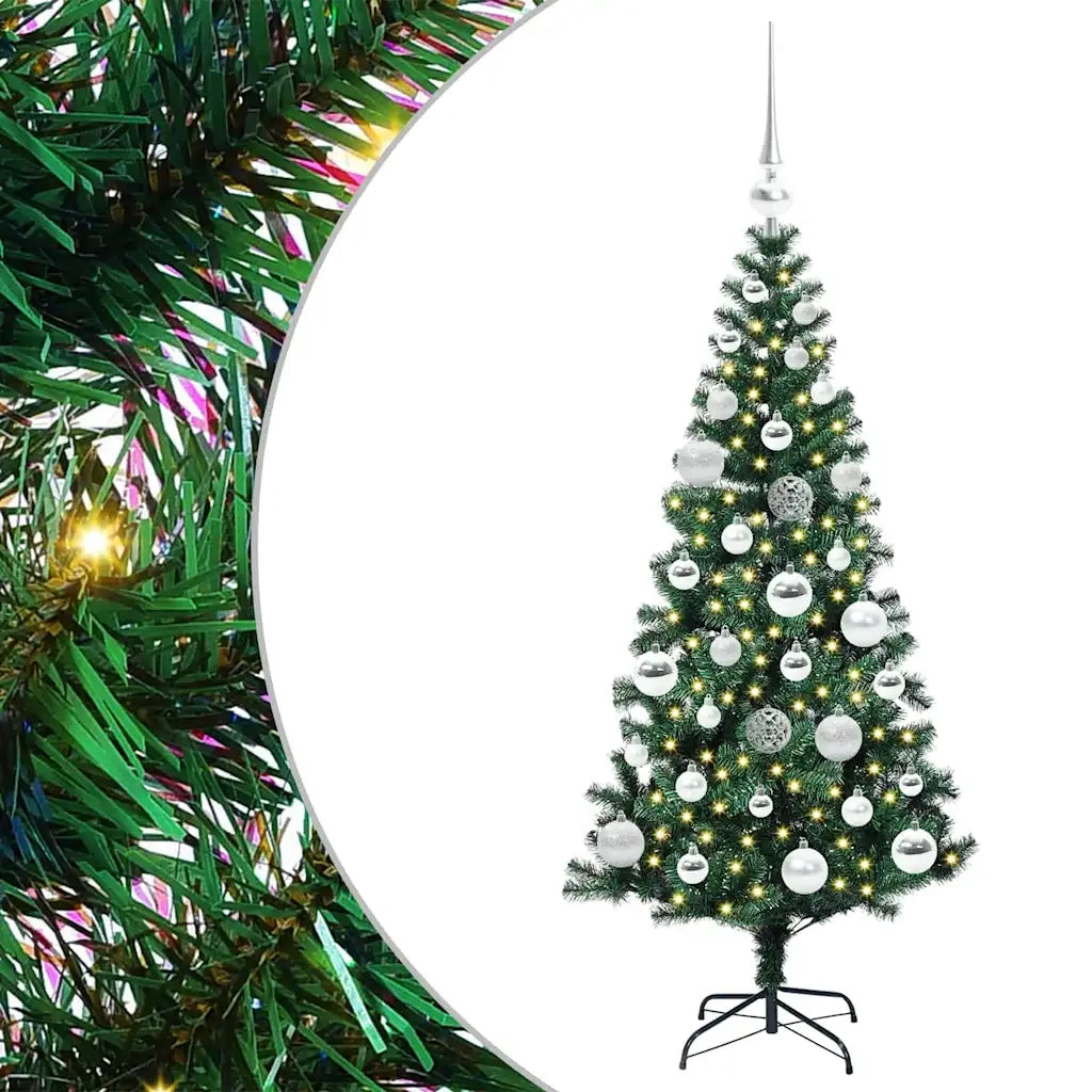 Albero di Natale artificiale con luci integrate Verde 120 cm 3396741
