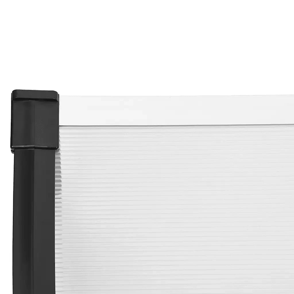 Tettoia per Porta Nero e Trasparente 358,5x90 cm Policarbonato CFW2767361