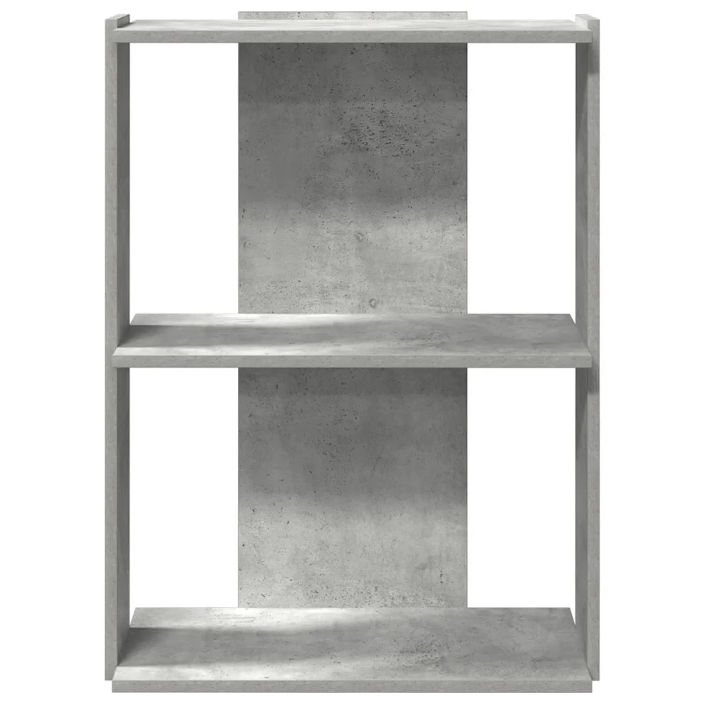 Libreria 3 Ripiani Grigio Cemento 60x30x80 cm Multistrato 860259