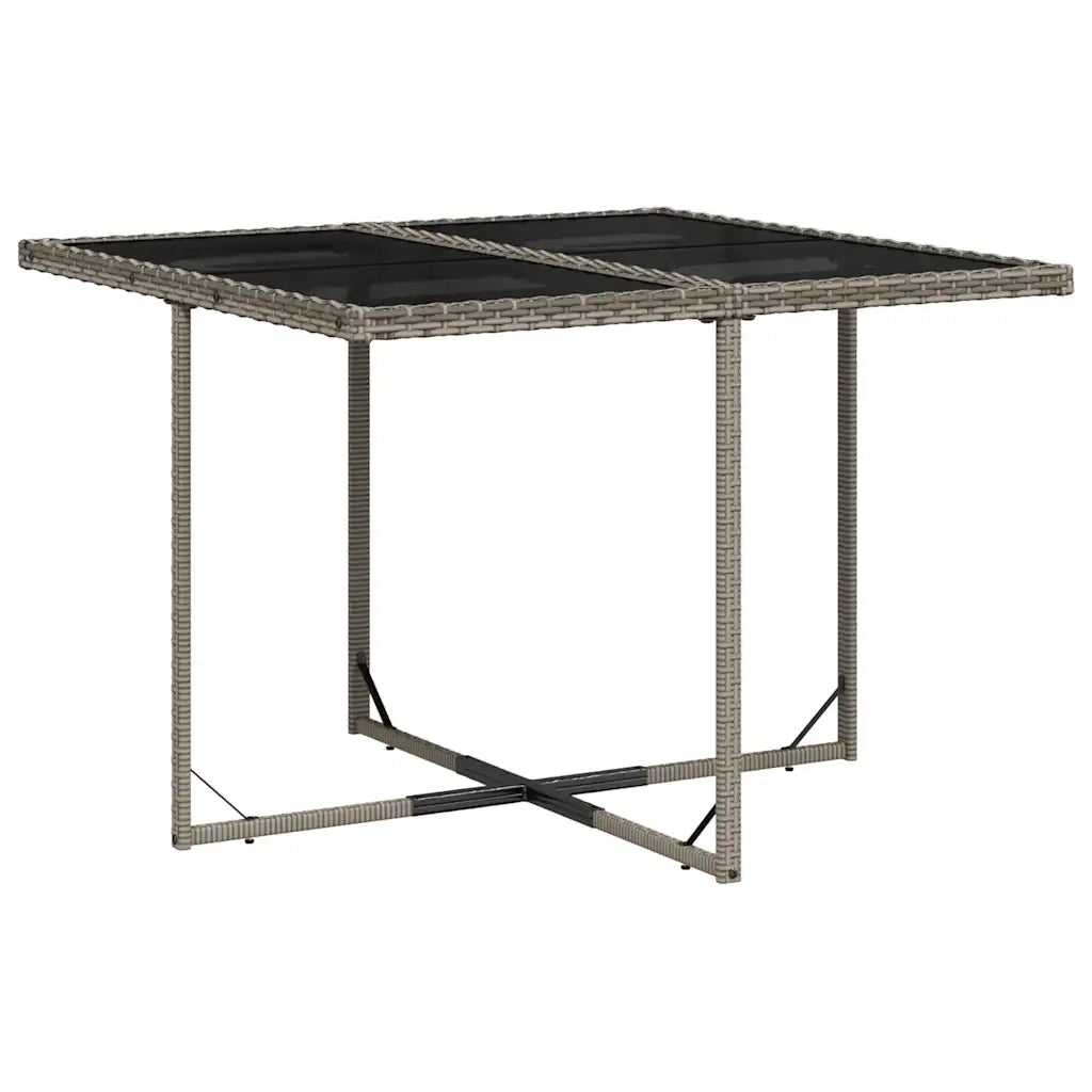 Set da Pranzo da Giardino 9 pz con Cuscini in Polyrattan Grigio 3211016