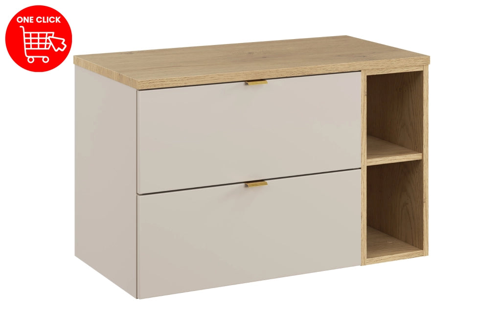 Set mobili bagno 80 cm con piano Dalia Cashmere 80 cm