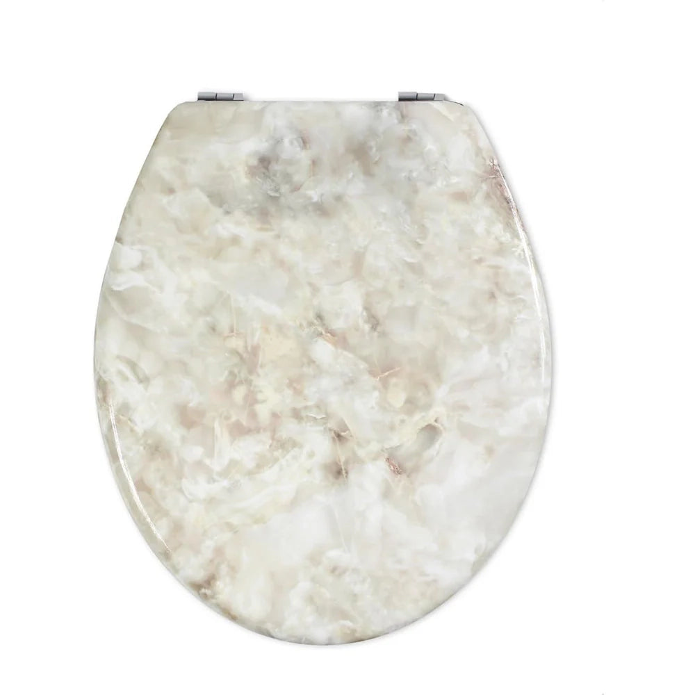 Sedile Copriwater Universale Per Bagno Effetto Marmo MDF 450x375 mm 52966A