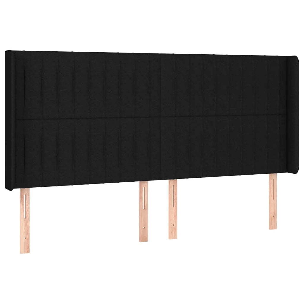Letto a Molle con Materasso e LED Nero 180x200cm in Tessuto 3139055