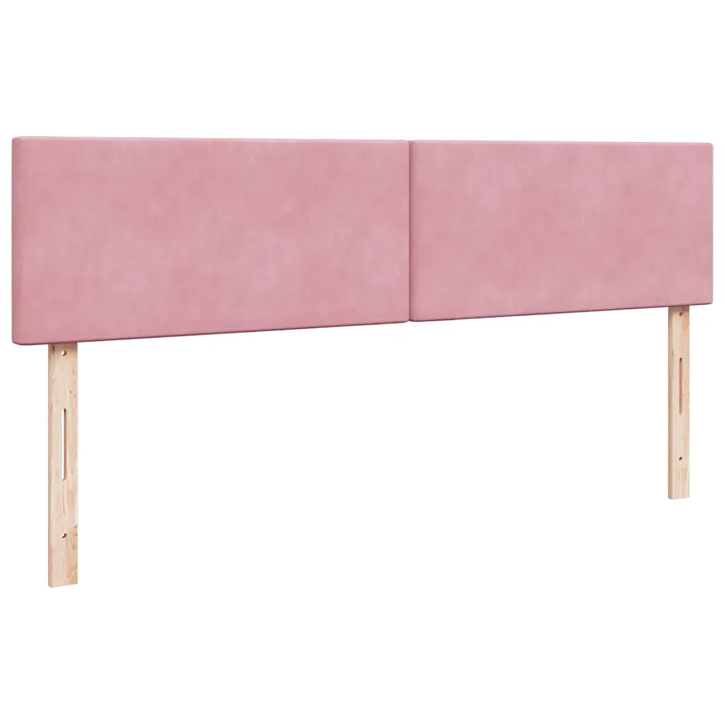 Struttura Letto Pouf con Materassi Rosa 200x200 cm Velluto 3312067