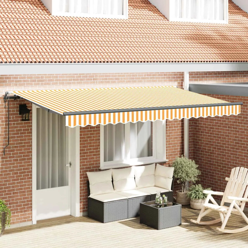 Tenda da Sole | Tenda Retrattile Giallo 400 x 200 cm Tessuto