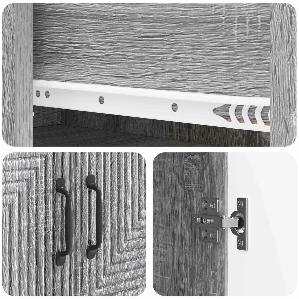Set di armadi 2 pcs Sonoma grigio 66 x 34,5 x 89,5 cm 3416625