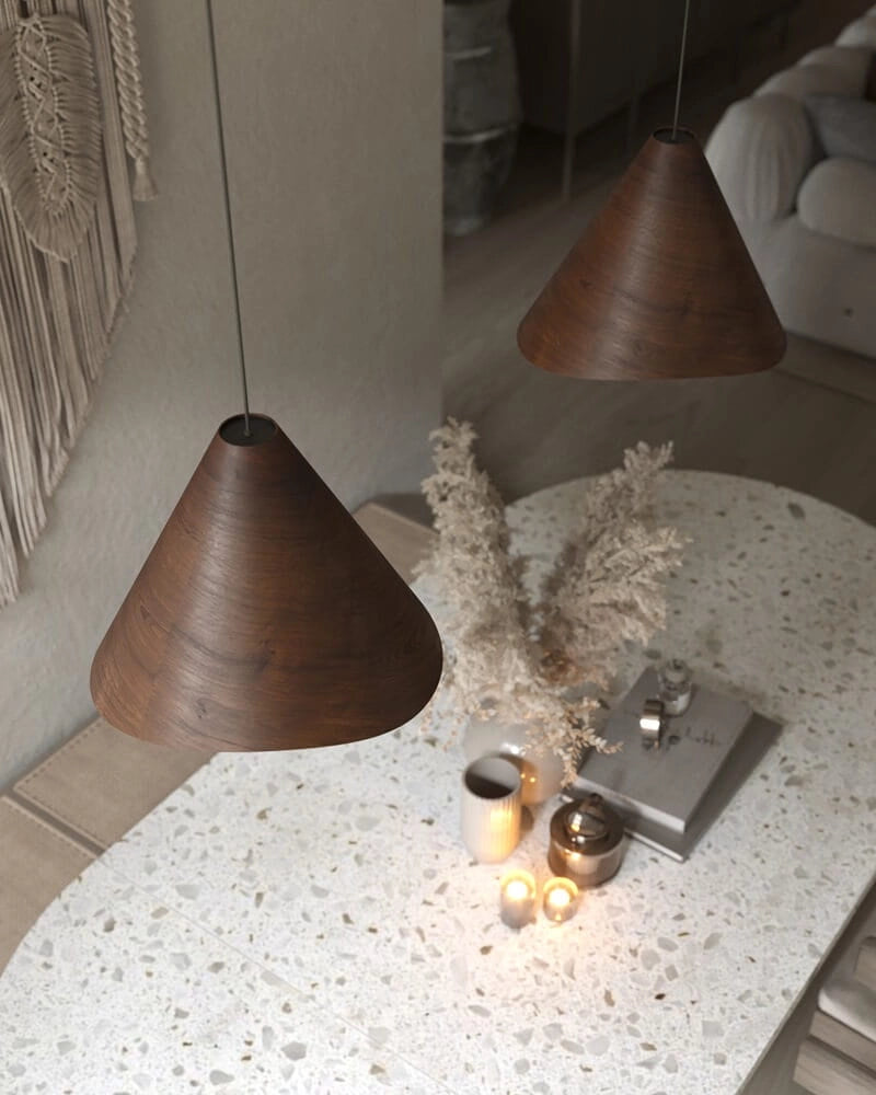 Lampada a sospensione Sakura noce E27 60W Maxlight