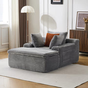 Divano letto con chaise longue ¨C zephmum ¨C grigio