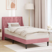 Struttura del letto con testiera-Giroletto Rosa 100 x 200 cm Velluto 607692