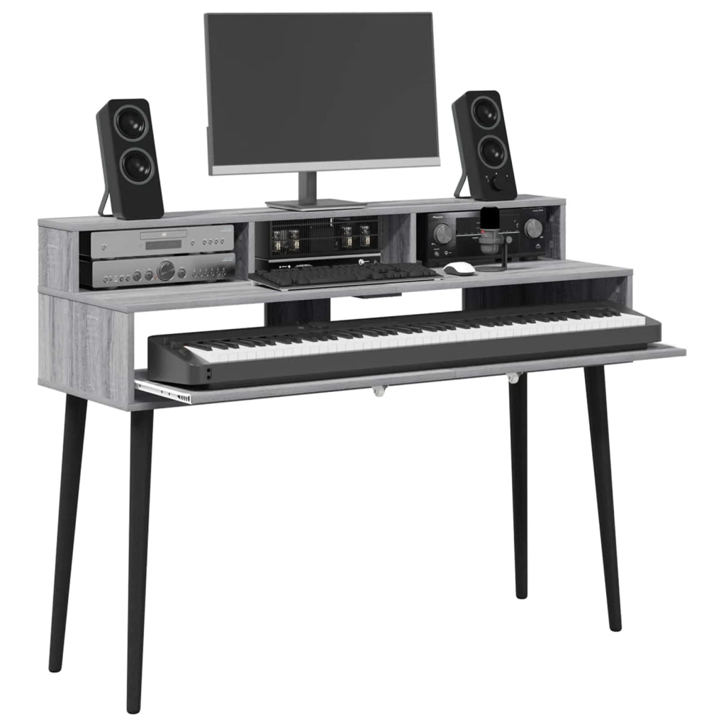 Scrivania studio Sonoma grigio 152 x 42,5 x 36 cm 8006721