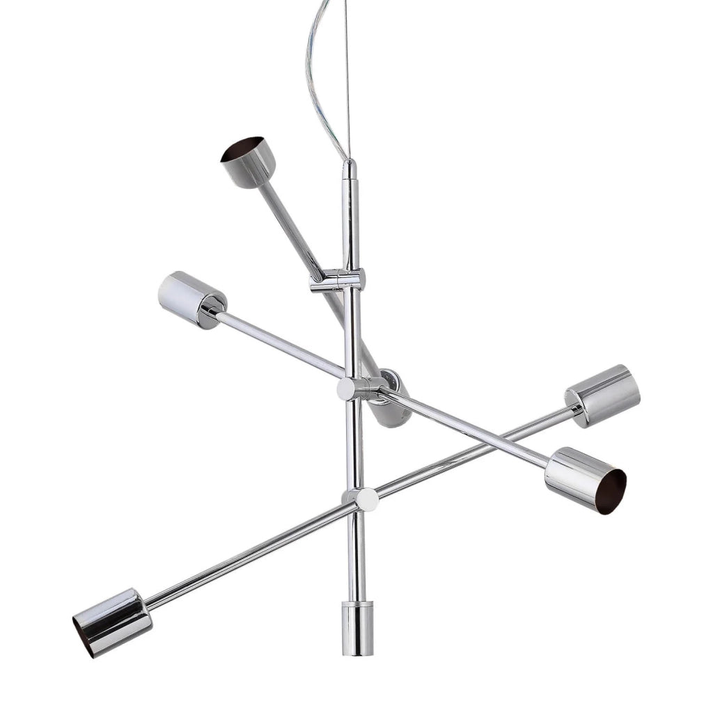 LÚZETE - LÁMPARA DE TECHO CHANEL 6 LUCES CROMO