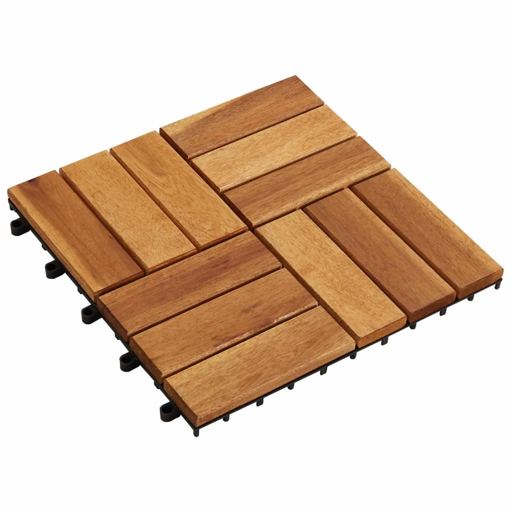 Piastrella per Decking 10 pcs Marrone 30 x 30 cm 42046708
